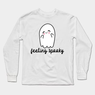 Feeling Spooky Cute Ghost Halloween Party Costume Long Sleeve T-Shirt